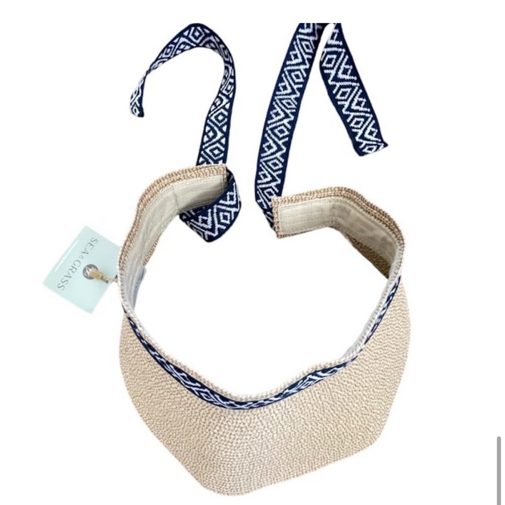 SEA & GRASS Straw Visor with Ribbon - Picture 3 of 12